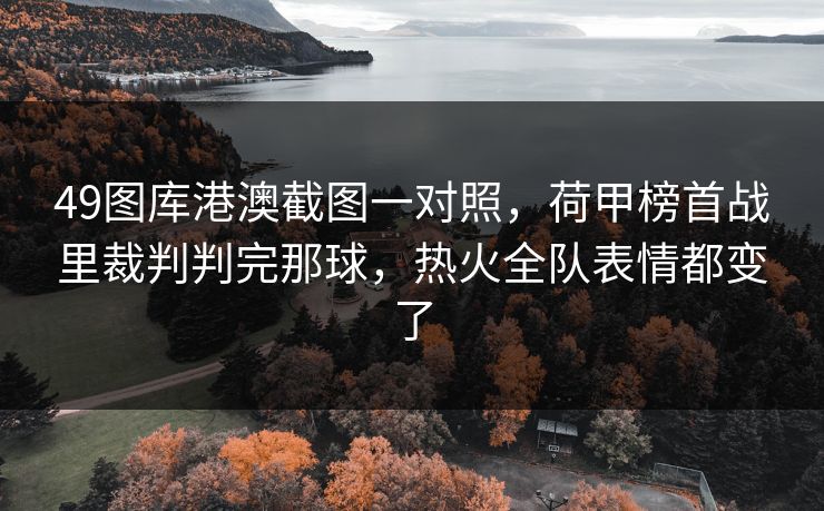 49图库港澳截图一对照,荷甲榜首战里裁判判完那球,热火全队表情都变了 49图库港澳截图一对照,荷甲榜首战里裁判判完那球,热火全队表情都变了